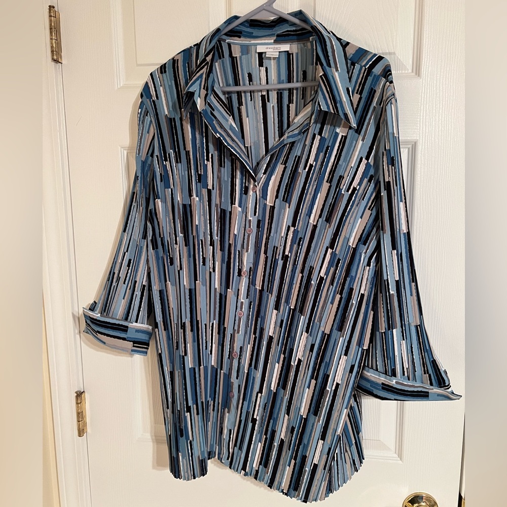 Dressbarn Woman Multi-colored Tunic-length Blouse